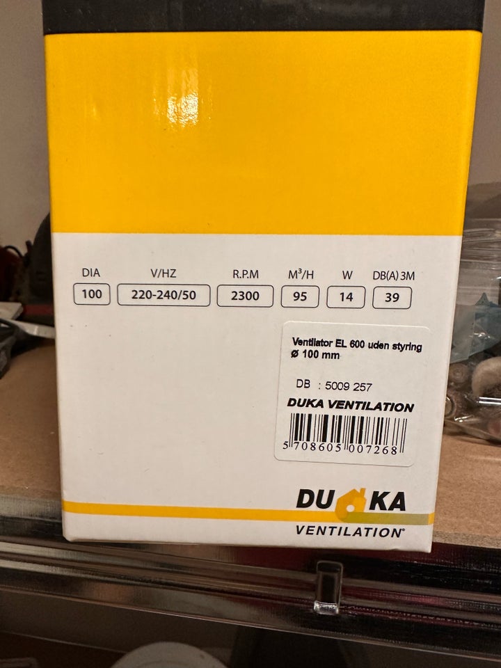 Vådrumsventilator, DUKA