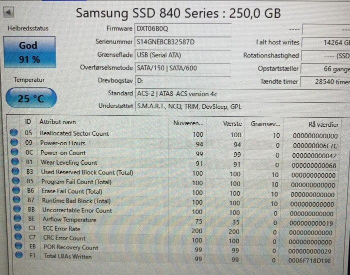 Samsung, 250 GB