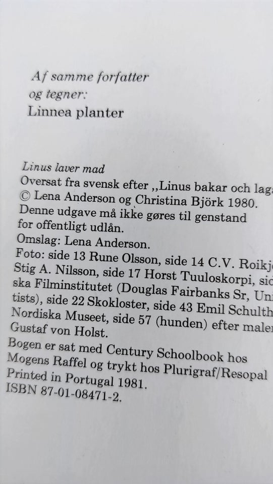 Linus laver mad Christina Bjørk