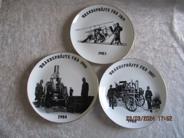 Porcelæn Platter Brandsprøjter