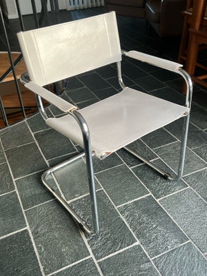 Spisebordsstol Læder og krom