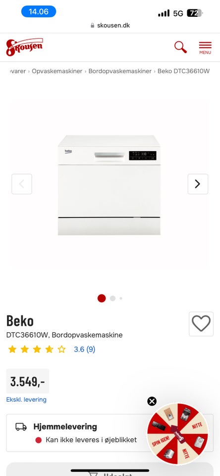 Beko Nypris 3549kr