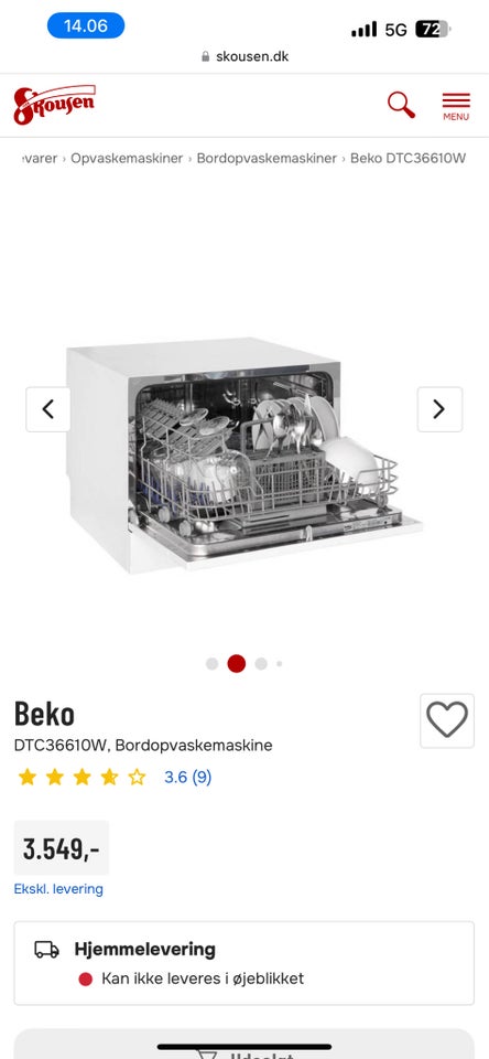 Beko Nypris 3549kr