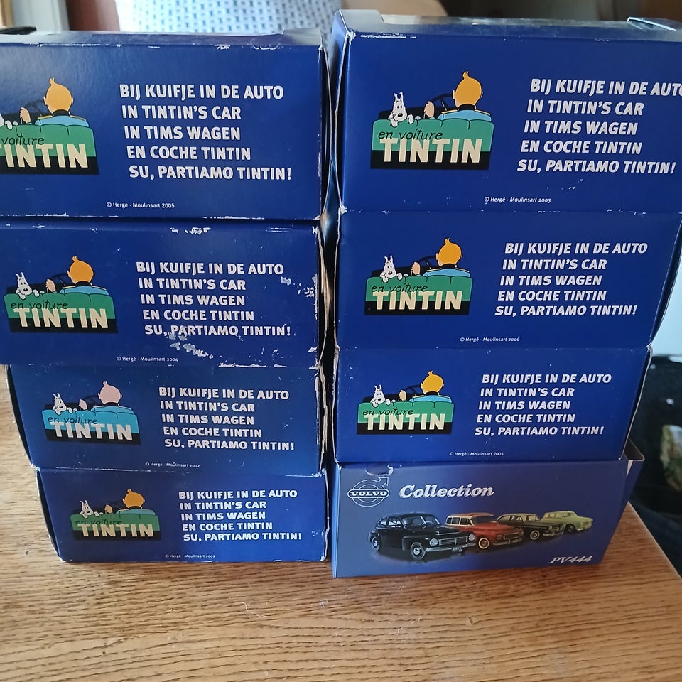 Legetøj, 7 stk Tintin biler +1 volvo