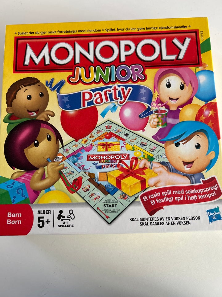 Monopoly junior party, brætspil