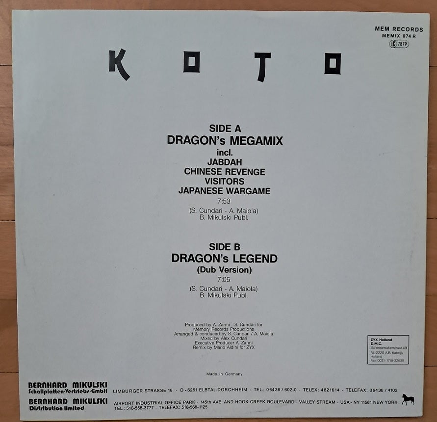 Maxi-single 12" Koto Dragon's