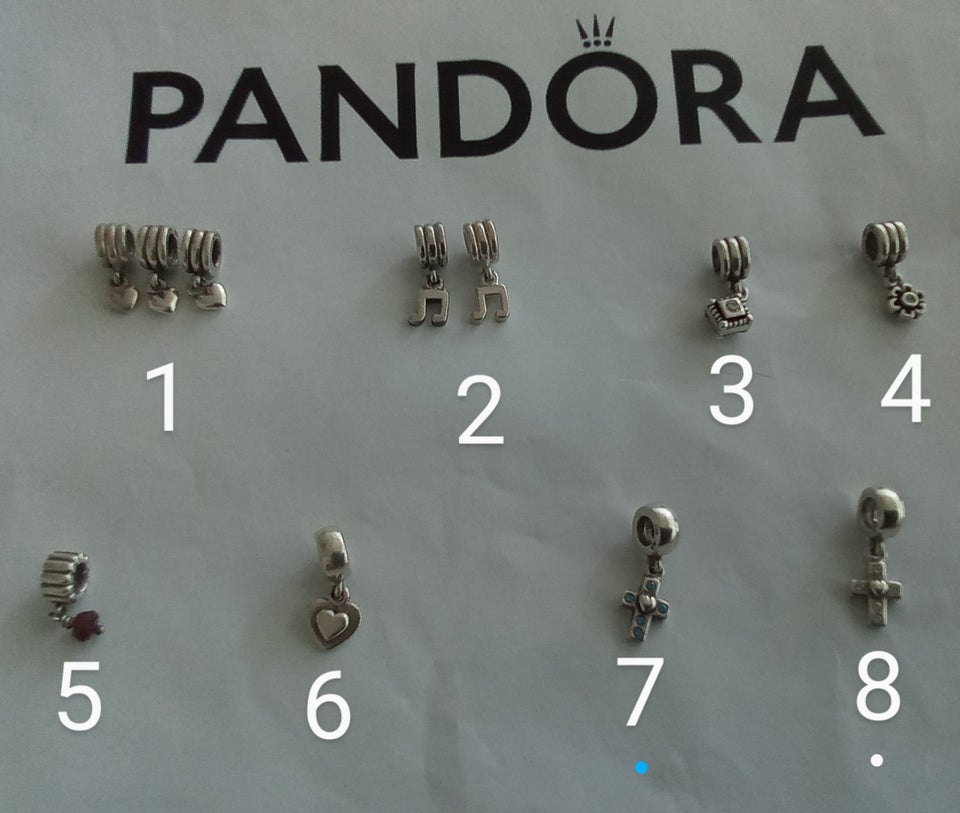 Charms, sølv, Pandora