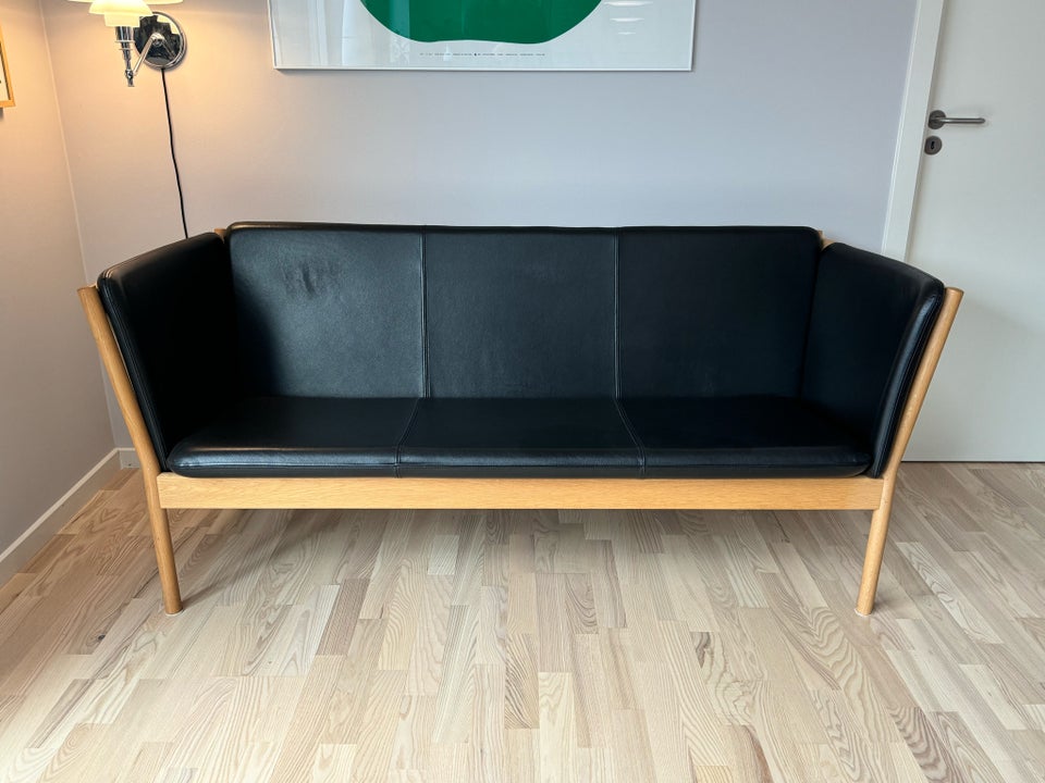 Sofa, læder, 3 pers.