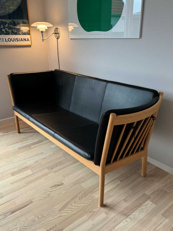 Sofa, læder, 3 pers.