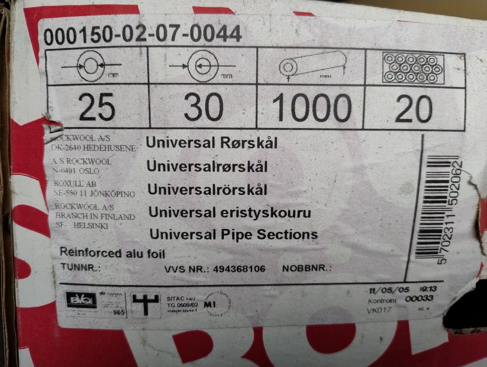 8 stk. røreskåle fra Rockwool ø25.