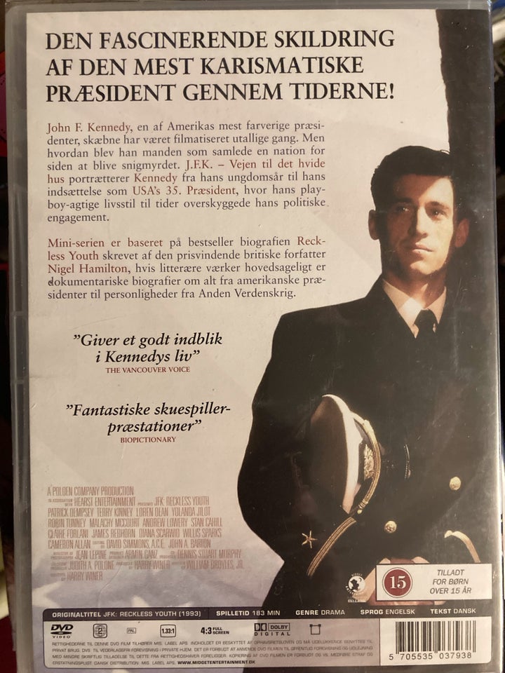 JFK, DVD, TV-serier