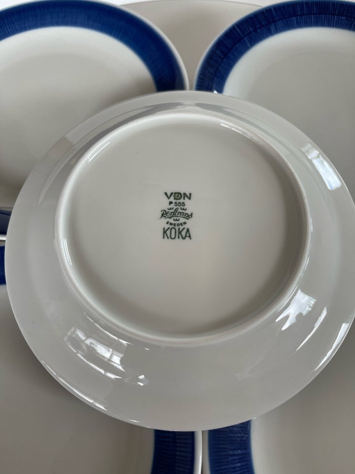 Porcelæn 5 Blå Koka dessert