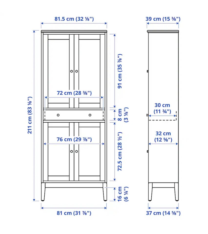 Reolsystem, Idanäs Ikea, b: 244 d: