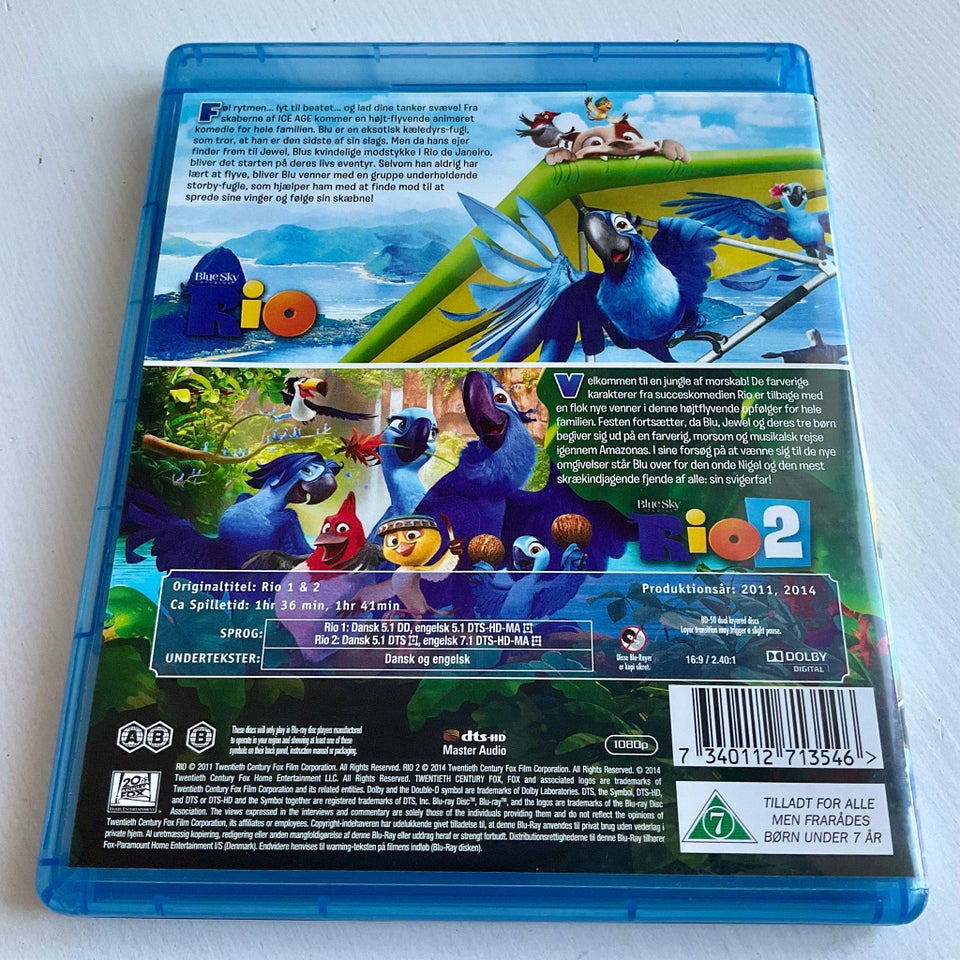 Rio 1  2  Blu-ray animation