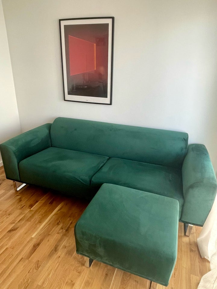 Sofa, velour, 3 pers.