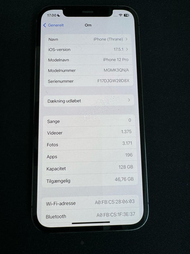 iPhone 12 Pro 128 GB grå