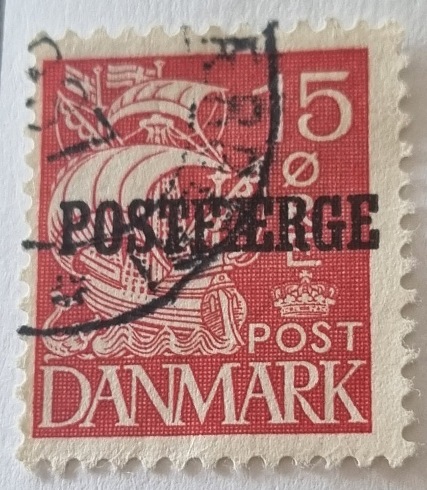 Danmark stemplet Postfærge afa