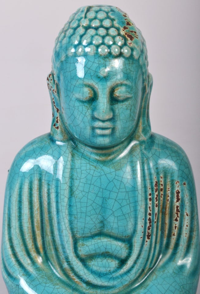 Gl. Buddha Figur i Keramik, Budha