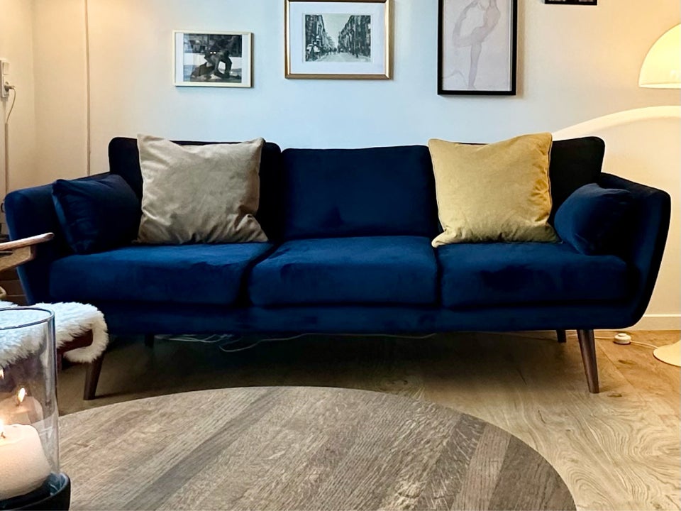 Sofa, velour, 3 pers.