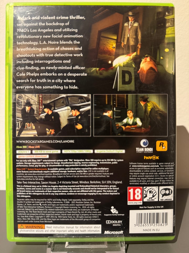 L.A. Noire, Xbox 360, anden genre