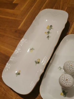 Porcelæn Fad salt og peber olie og