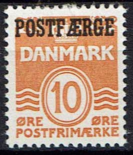 Danmark, ustemplet, postfærge