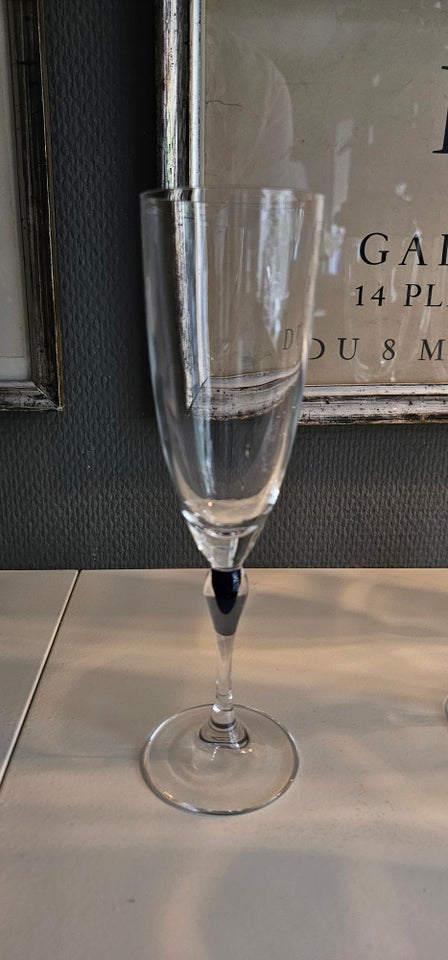 Glas Champagne glas Blå Sephir