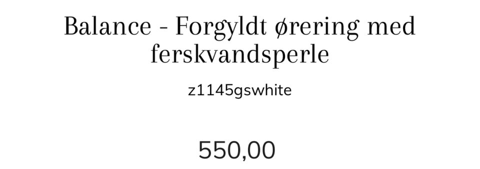 Øreringe, forgyldt, Sistie