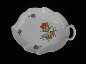 Porcelæn Saksisk Blomst Bladfad