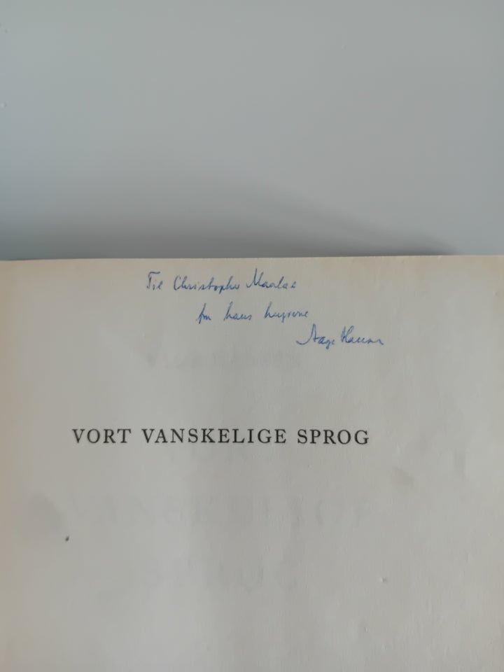 Vort vanskelige sprog Aage