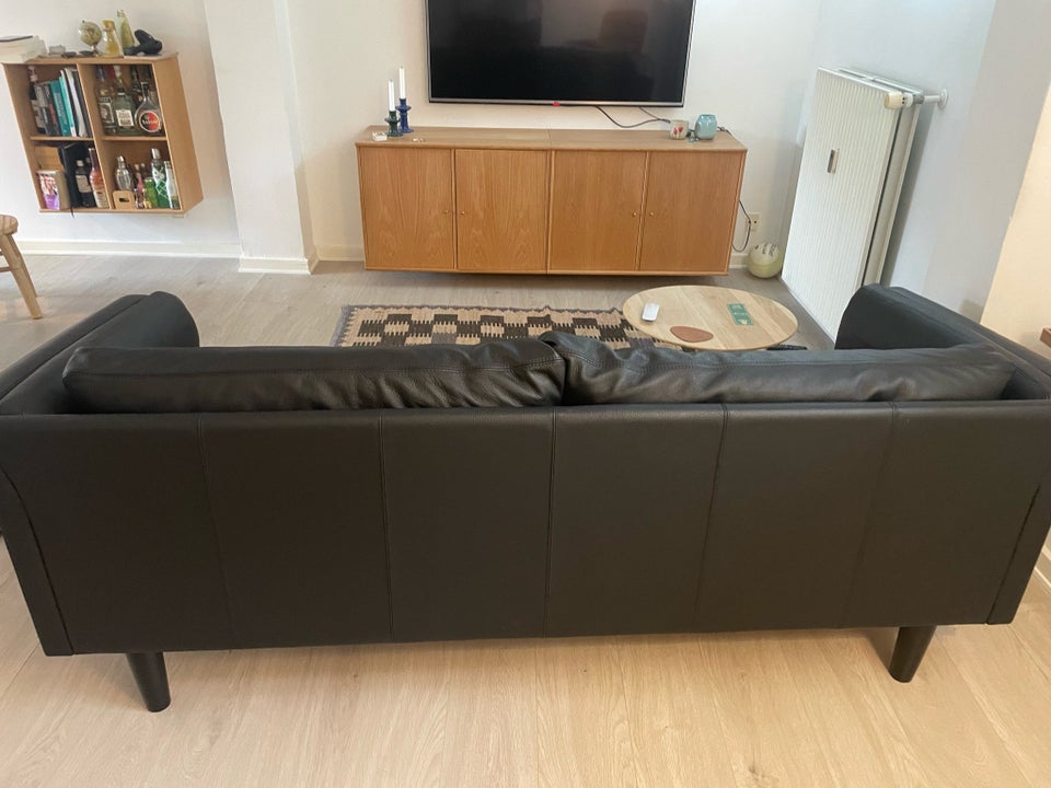 Sofa, læder, 3 pers.