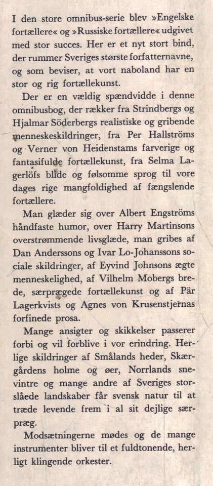 Svenske fortællere fra Strindberg