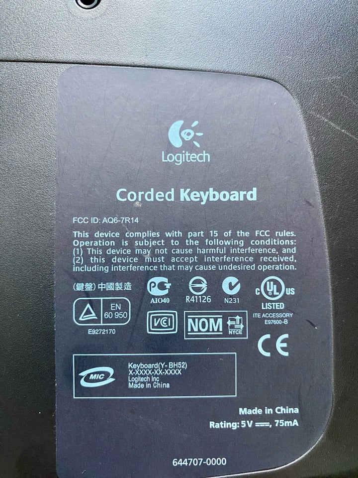 Tastatur, Logitech, God