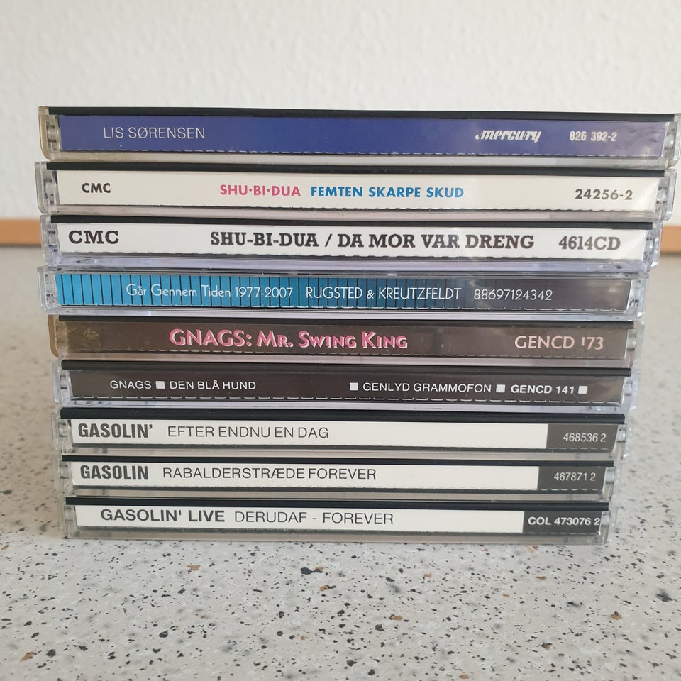 Dansk musik: CD pakke med 9 CD'er,