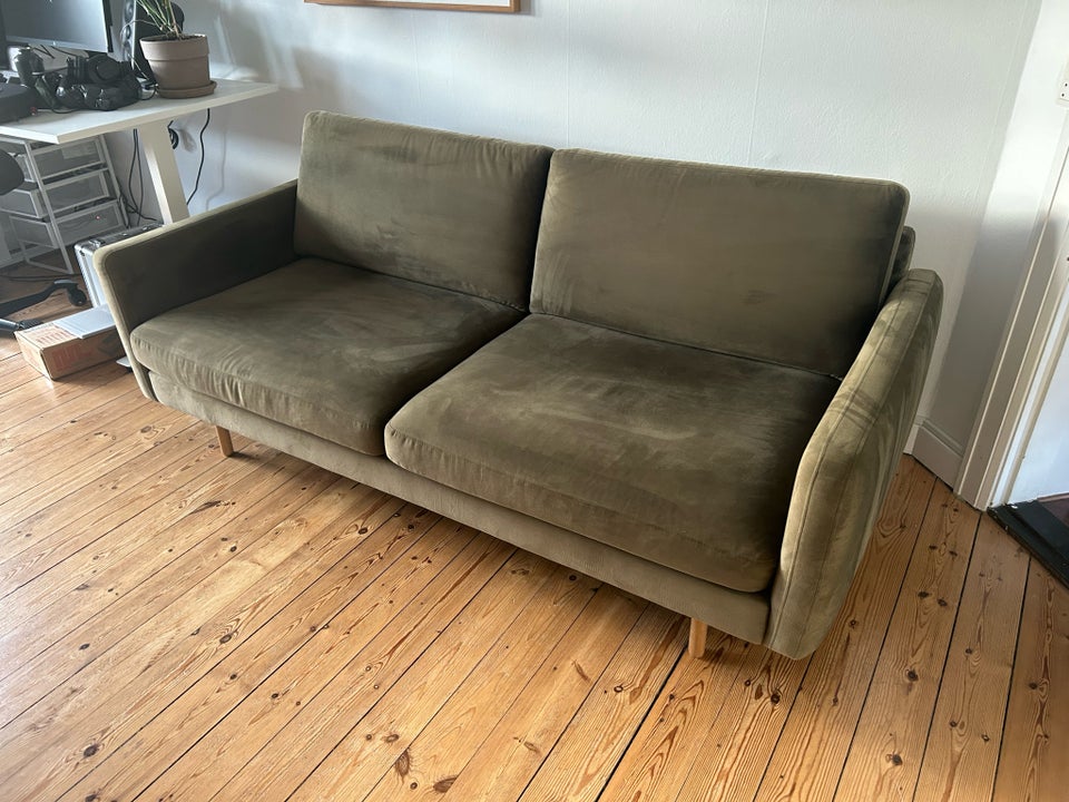 Sofa, velour, 3 pers.