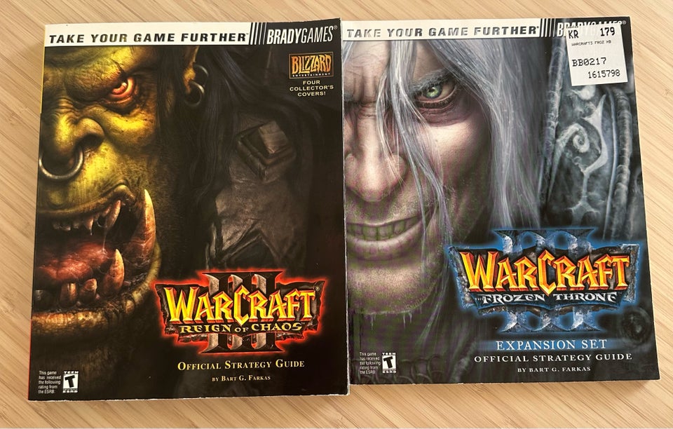 Antikke Warcraft bøger, til pc, til