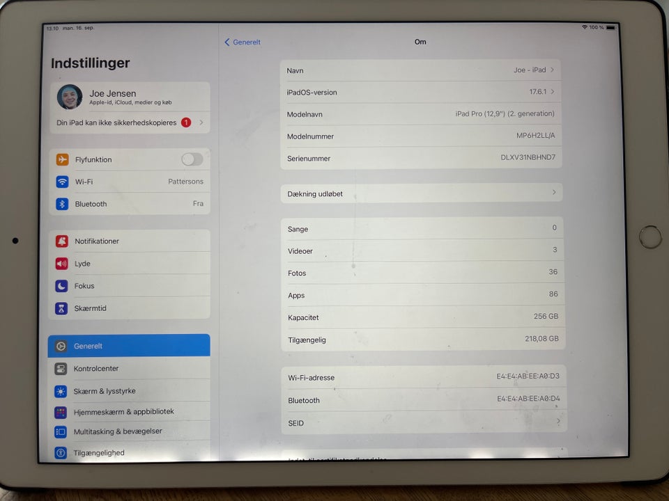 iPad Pro 2 256 GB hvid