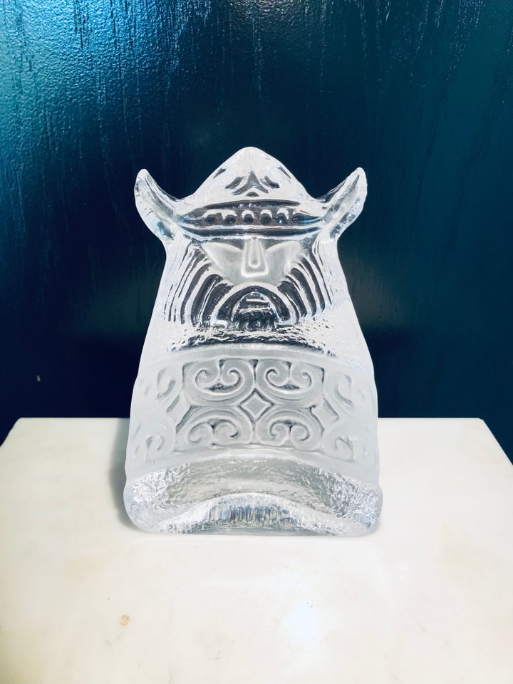 Glasfigur / Glasskulptur af viking