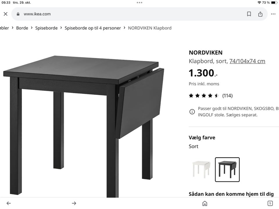 Spisebord, Træ, Ikea