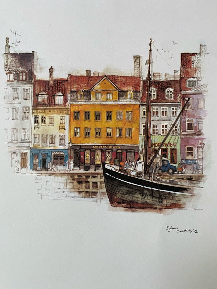 Plakat Mads Stage motiv: Nyhavn