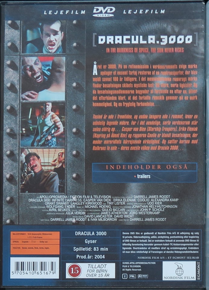 Dracula 3000, DVD, thriller