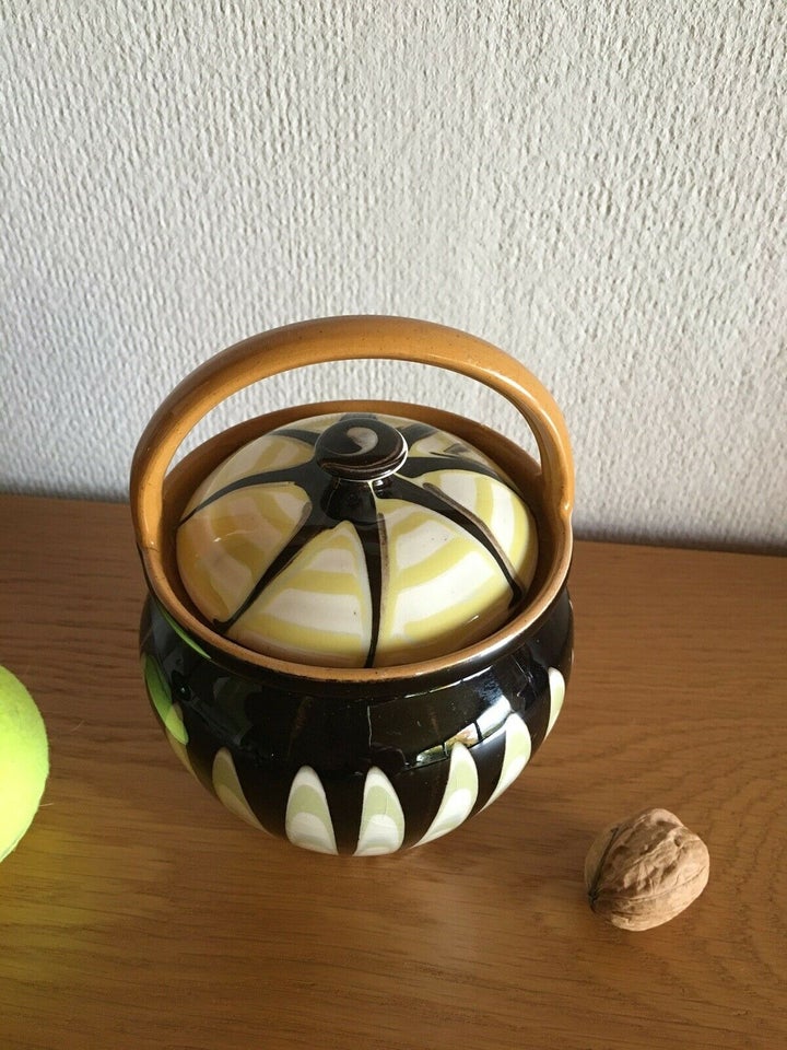 Keramik Krukke med låg og hank