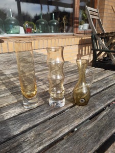 Glas Små vaser gult/klart glas