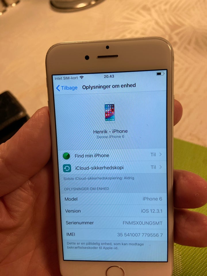 iPhone 6 8 GB hvid