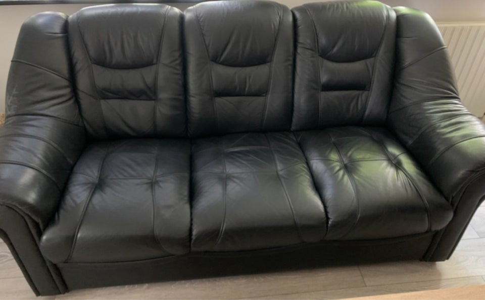 Sofa, læder, 3 pers.