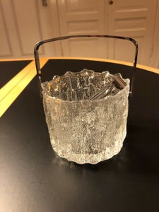 Glas Isspand med tang  Finsk