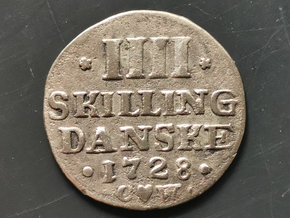 Danmark, mønter, 4 skilling