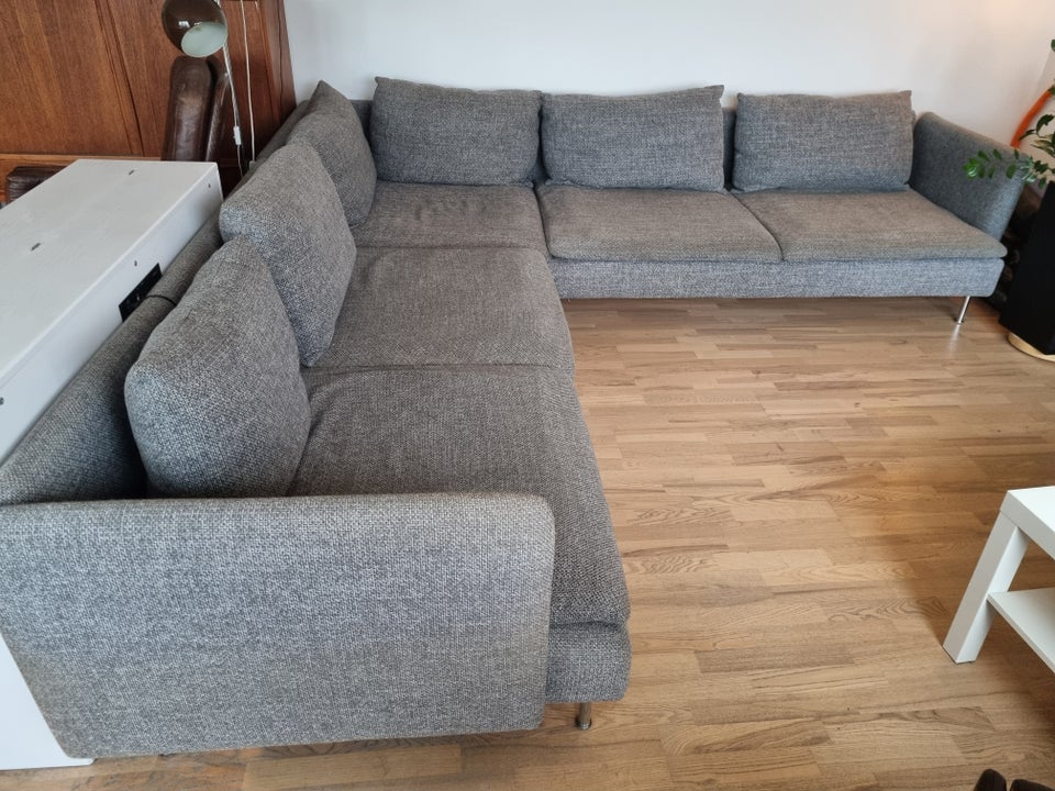 Hjørnesofa, stof, 6 pers.