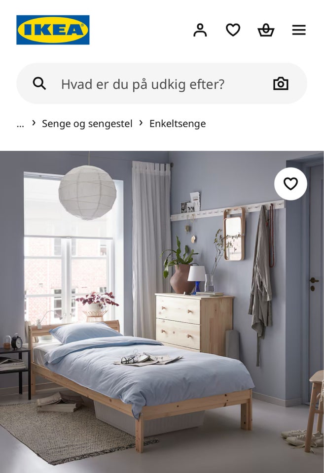 Enkeltseng, Ikea, b: 90 l: 200