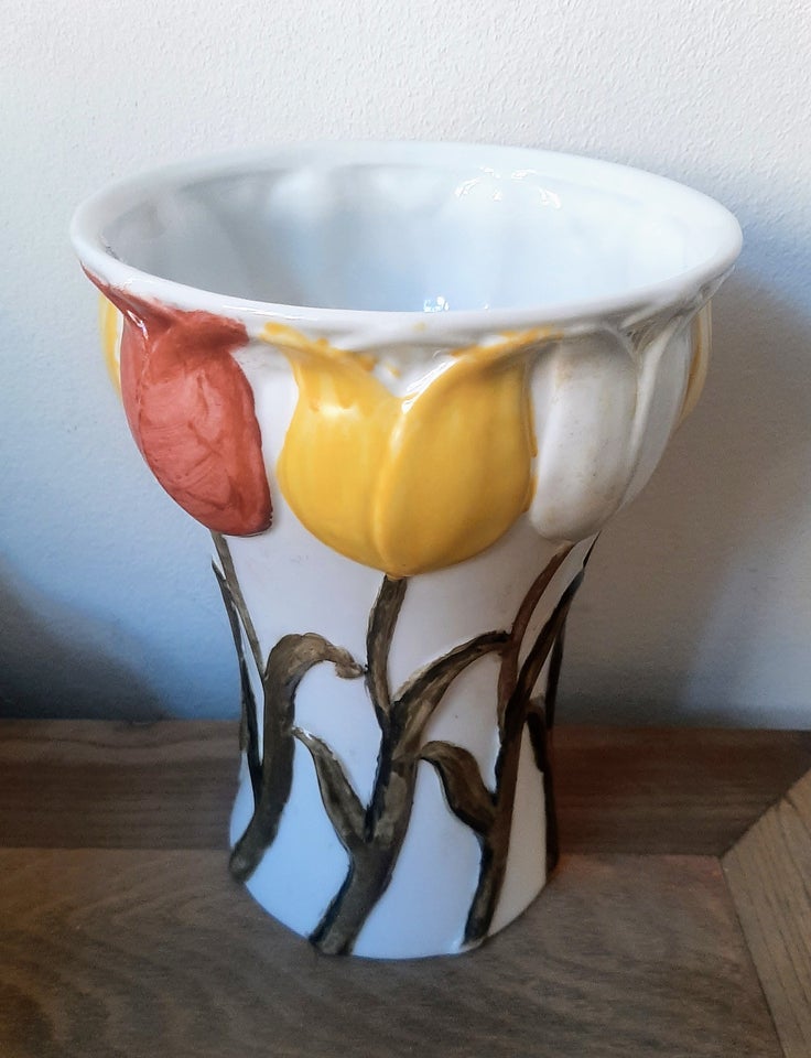 Porcelæns tulipan vase, Retro